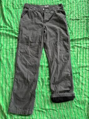 Carhartt Men's Charcoal Gray Insulated Work Pants .  size 34w x 32l